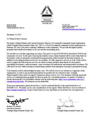 TEC request of support